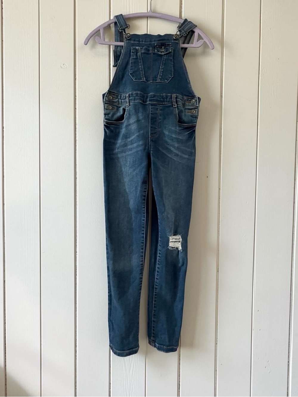 Zara Dark Blue Denim Girls Overalls Size 9/10